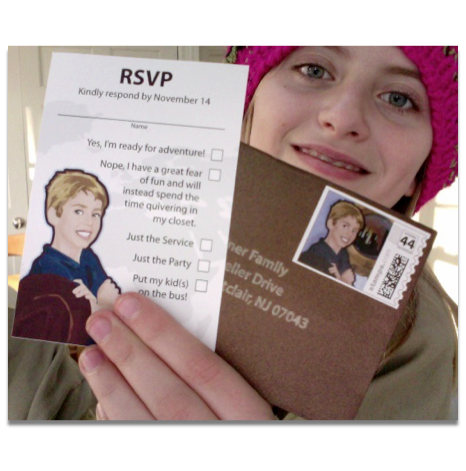 RSVP cards, 3 5/8